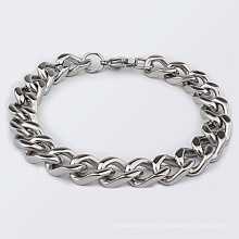 Stainless Steel 18K Cuban Link  Chain Men Bracelet Jewelry